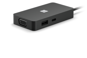 Surface USB-C Travel Hub Alámbrico USB 3.2 Gen 2 (3.1 Gen 2) Type-C Negro