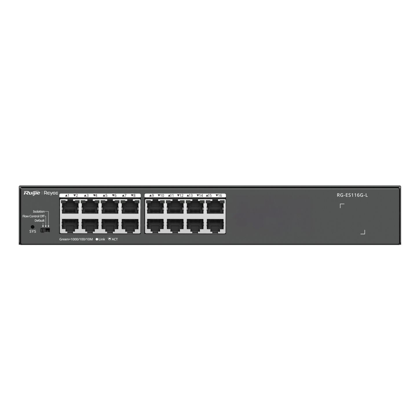 RG-ES116G-L switch No administrado L2 Gigabit Ethernet (10/100/1000) Negro