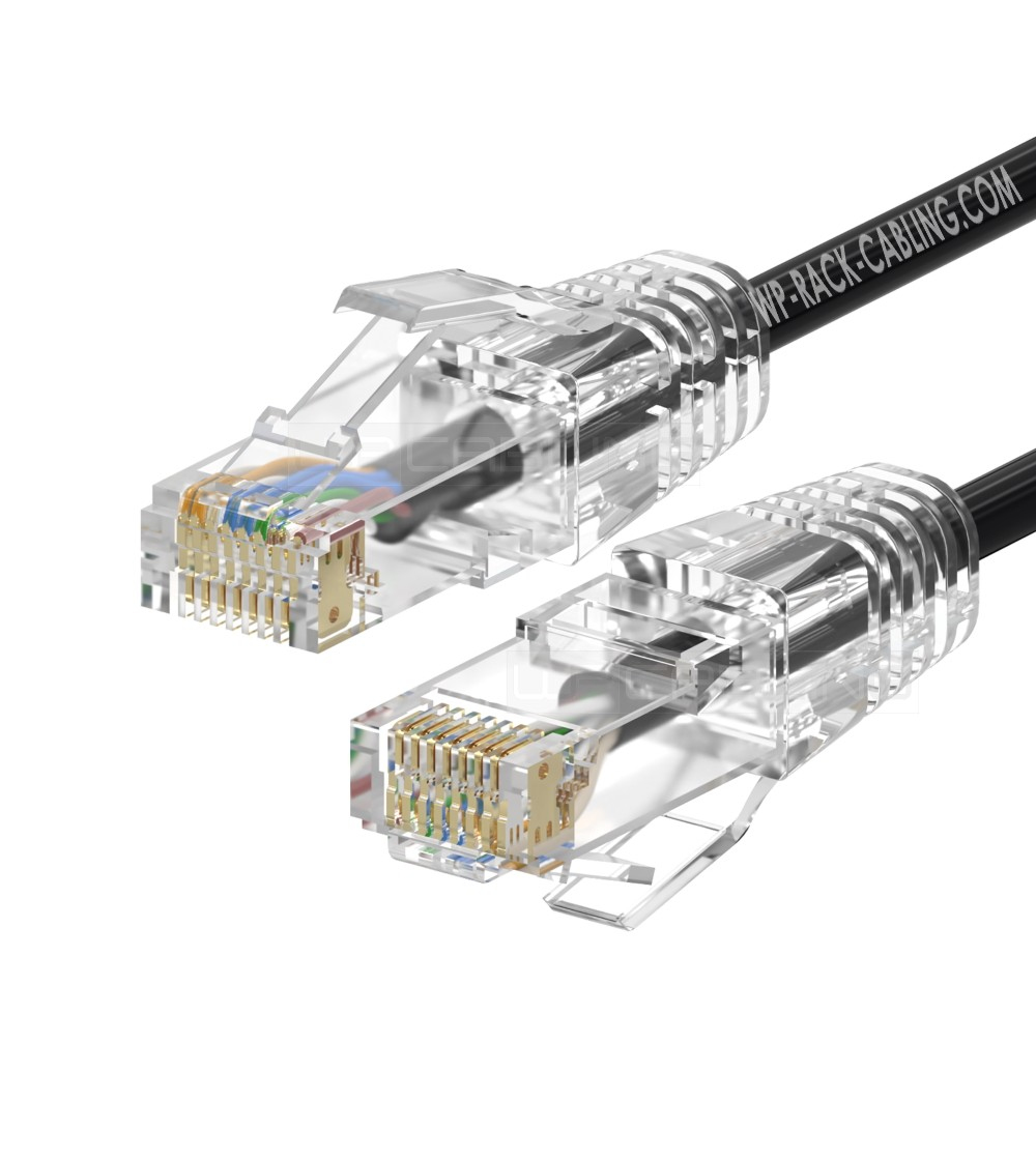 WPC-PAT-6AU005BL-S cable de red Negro 0,5 m Cat6a U/UTP (UTP)