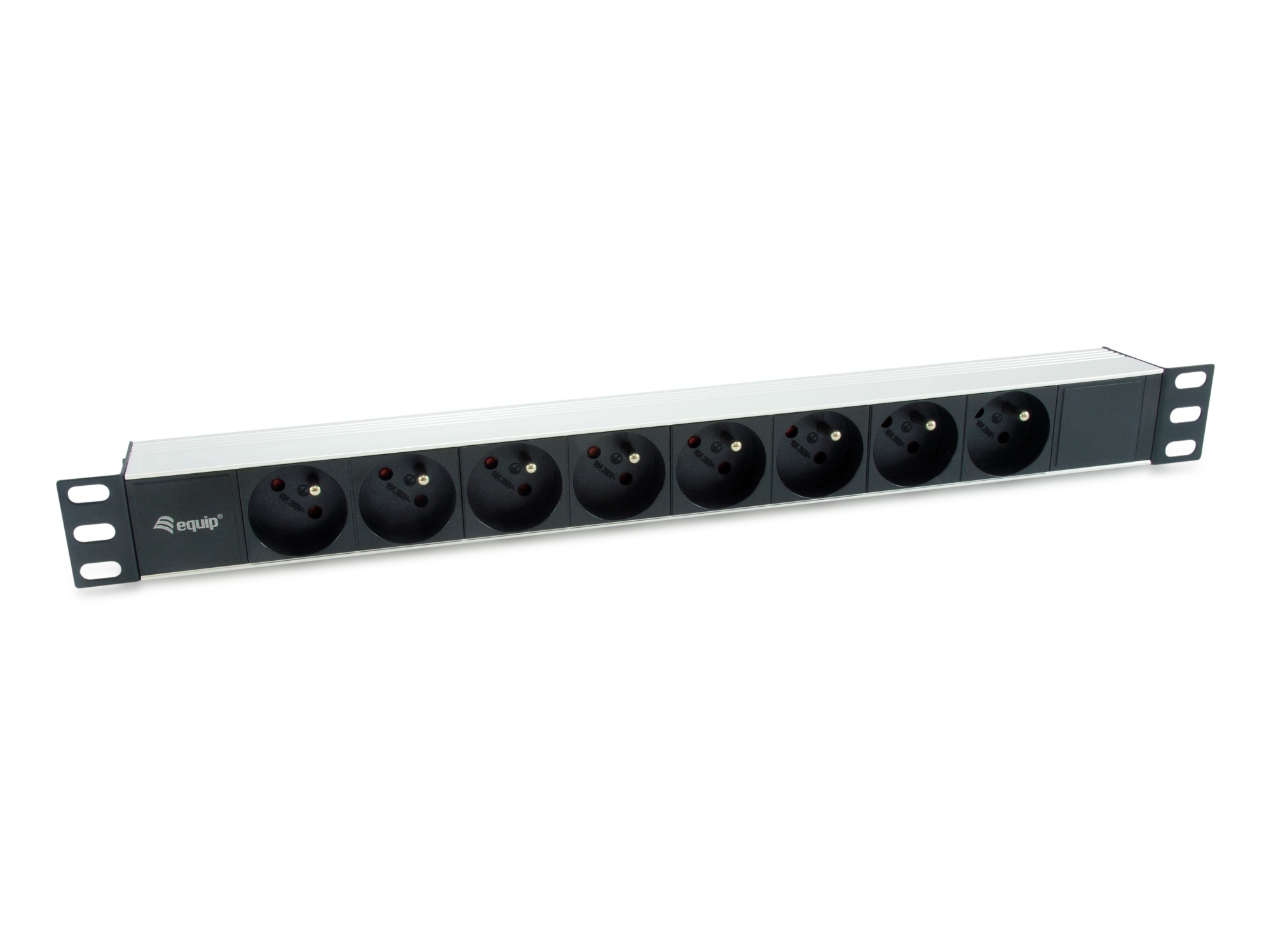 333313 unidad de distribución de energía (PDU) 8 salidas AC 1U Negro, Plata