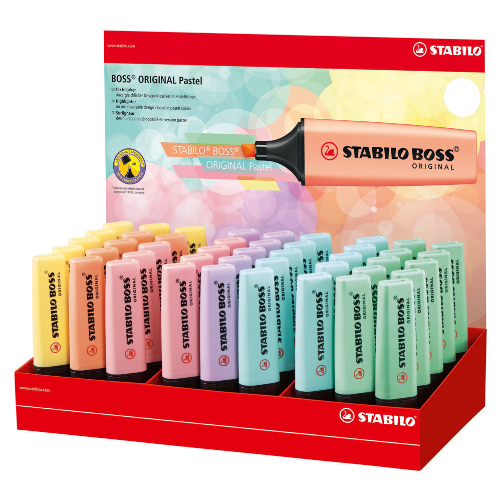 Boss Original Pastel marcador 45 pieza(s) Punta de cincel Multicolor