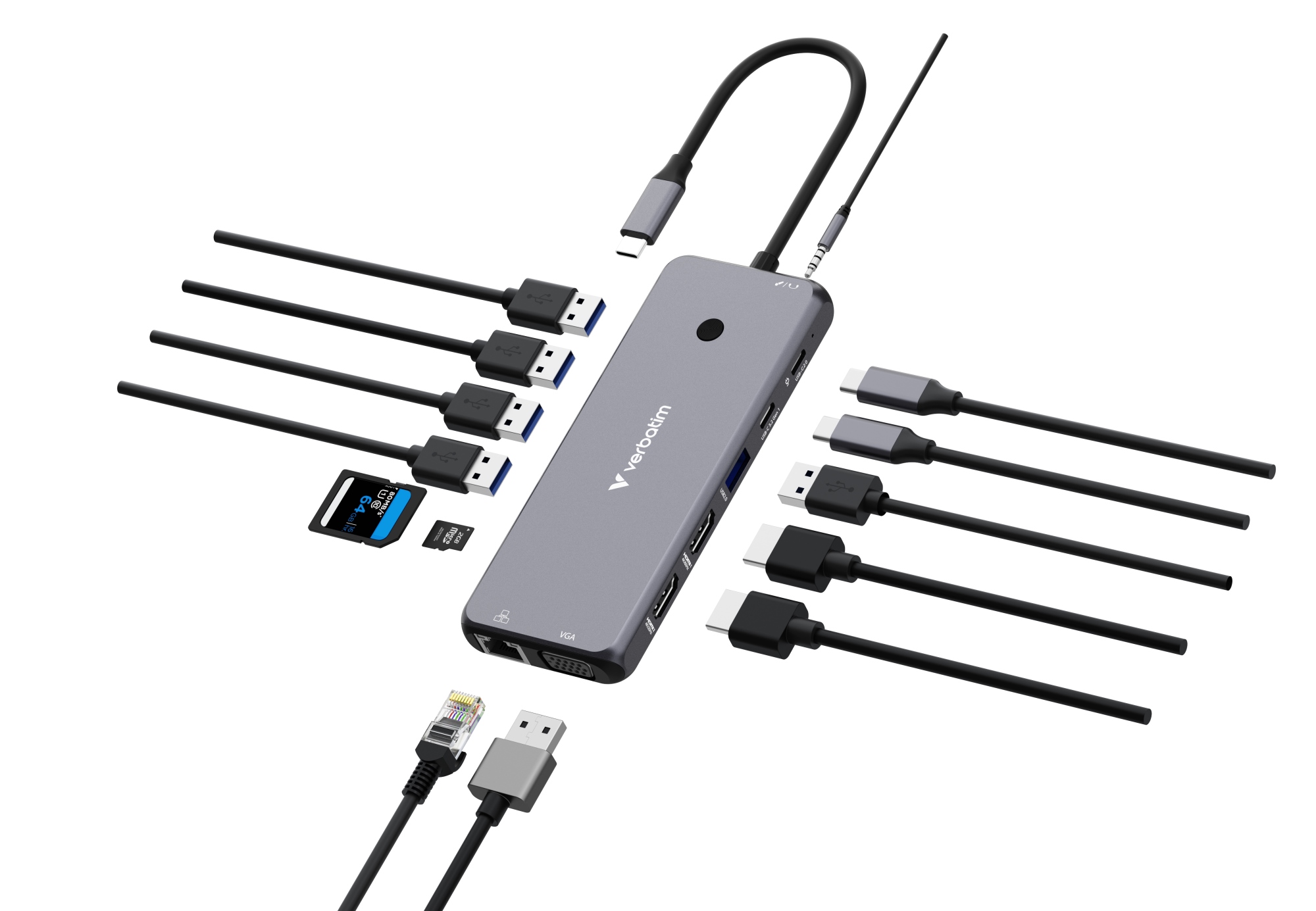 CMH-14 USB Tipo C 5000 Mbit/s Plata
