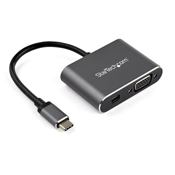 Adaptador USB-C a Mini DisplayPort y VGA - Conversor de Vídeo USB Tipo C - 4K 60Hz - HDR