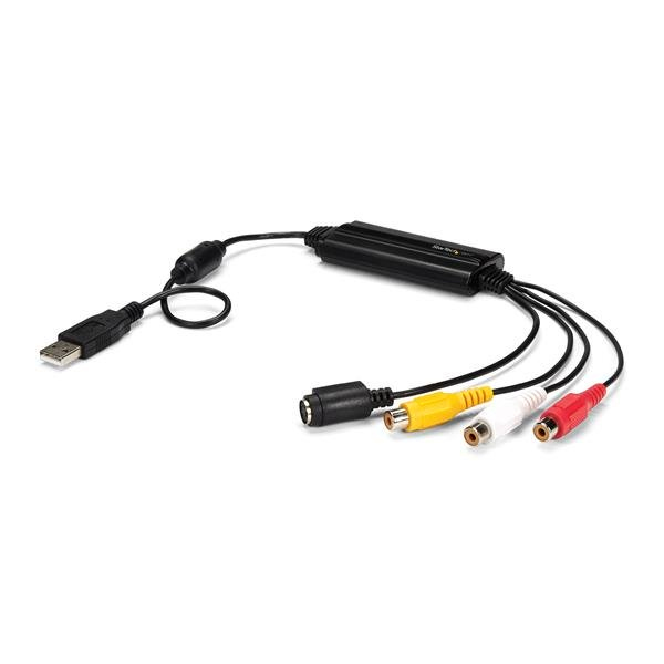 Adaptador USB de Captura de Vídeo - Cable de Captura S-Video o Compuesto a USB 2.0 con Soporte TWAIN - Capturadora de Vídeo para Windows Solamente
