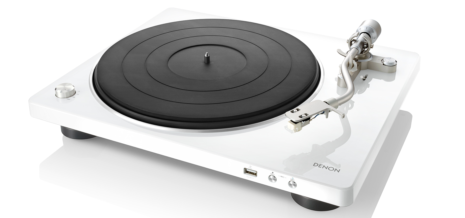 DP-450USB Tocadiscos de tracción por correa Blanco