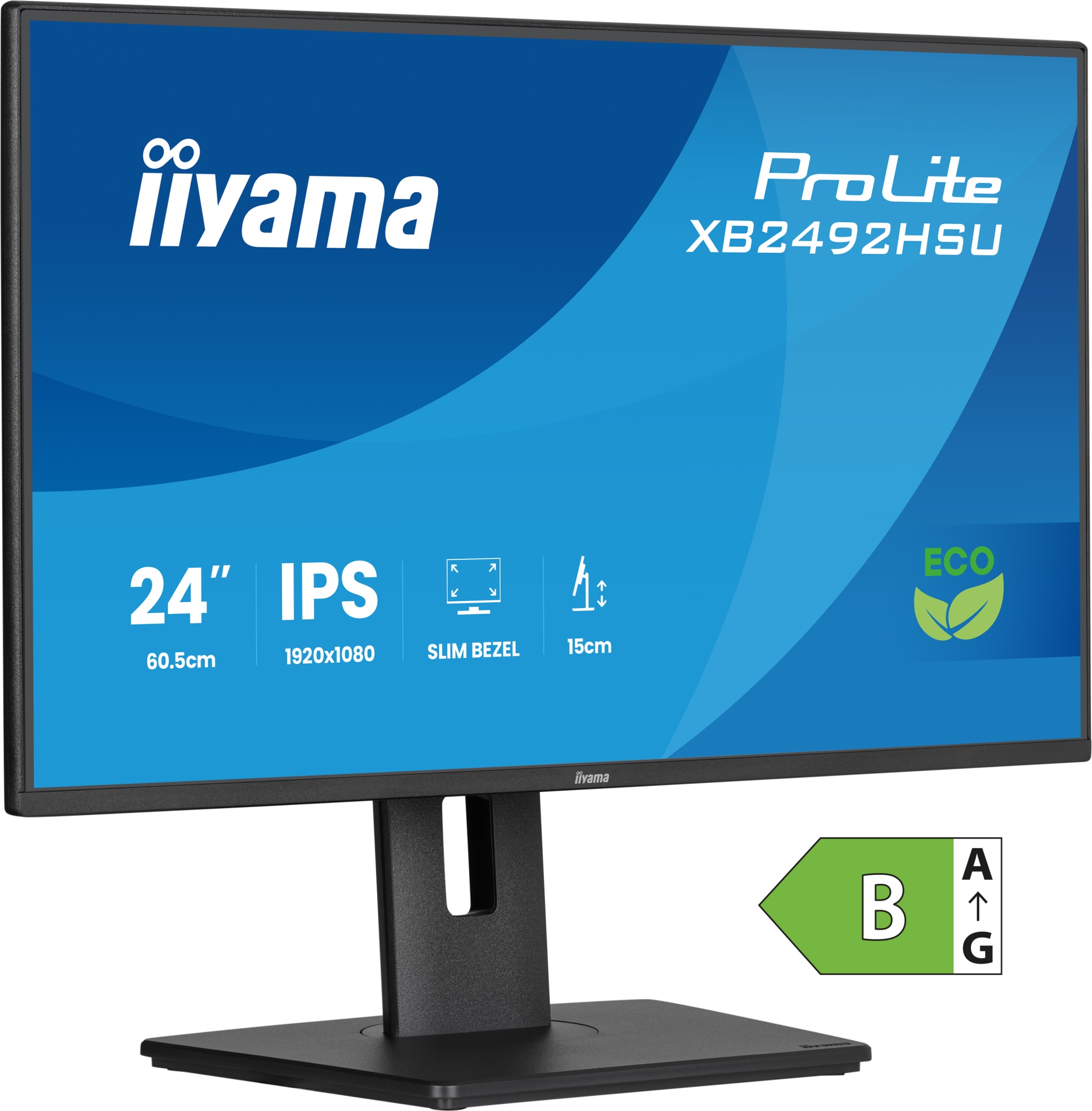 ProLite XB2492HSU-B1 pantalla para PC 60,5 cm (23.8") 1920 x 1080 Pixeles Full HD LED Negro