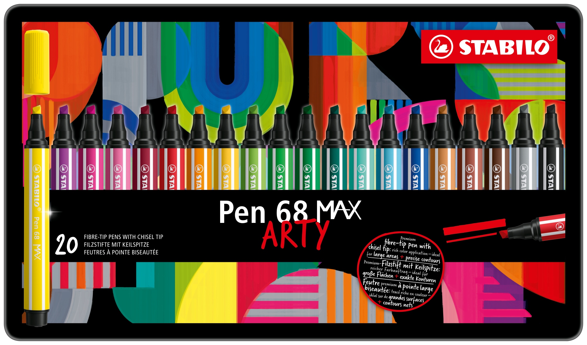Pen 68 MAX rotulador Colores surtidos 20 pieza(s)