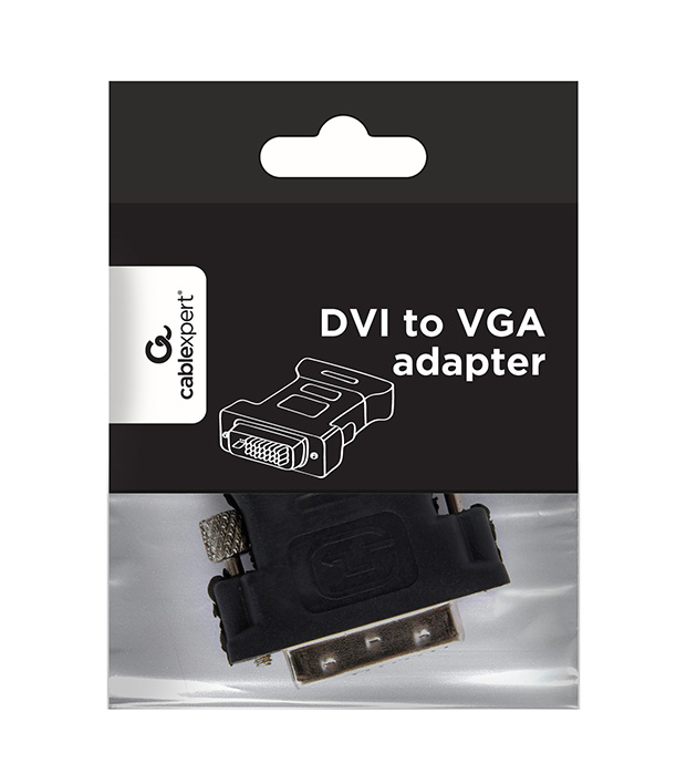 A-DVI-VGA-BK cambiador de género para cable DVI-A VGA 15-pin Negro, Metálico