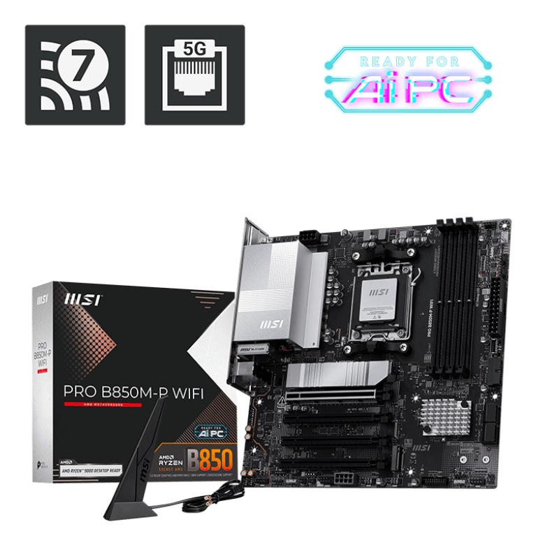 PRO B850M-P WIFI placa base AMD B850 Zócalo AM5 micro ATX