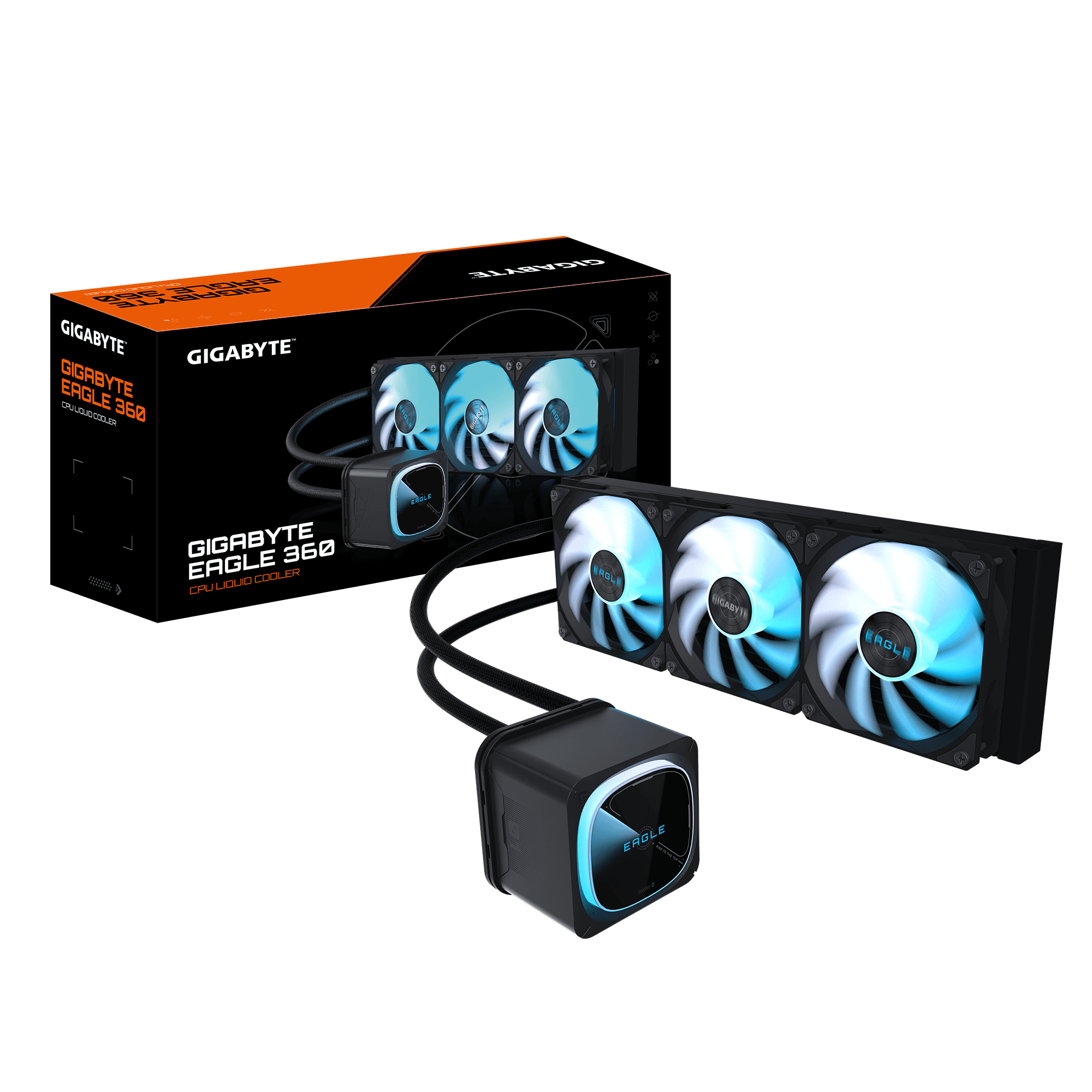 EAGLE 360 Refrigeración Líquida para CPU - 3x120mm Ventiladores ARGB, pantalla LCD a color, DAISY-CHAIN, Compatible con Intel LGA 1851 y AMD AM5