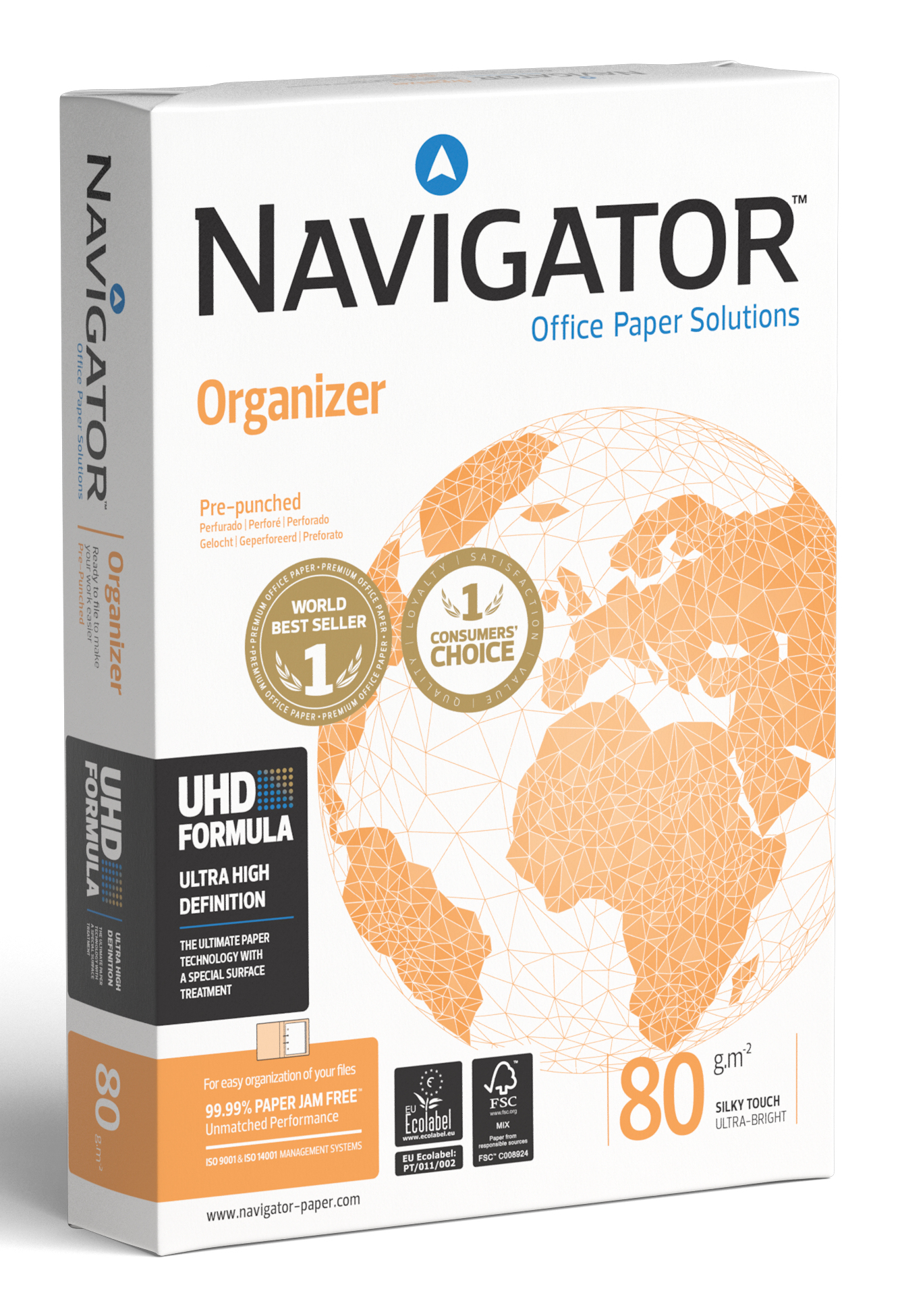 Organizer papel para impresora de inyección de tinta A4 (210x297 mm) 500 hojas Blanco