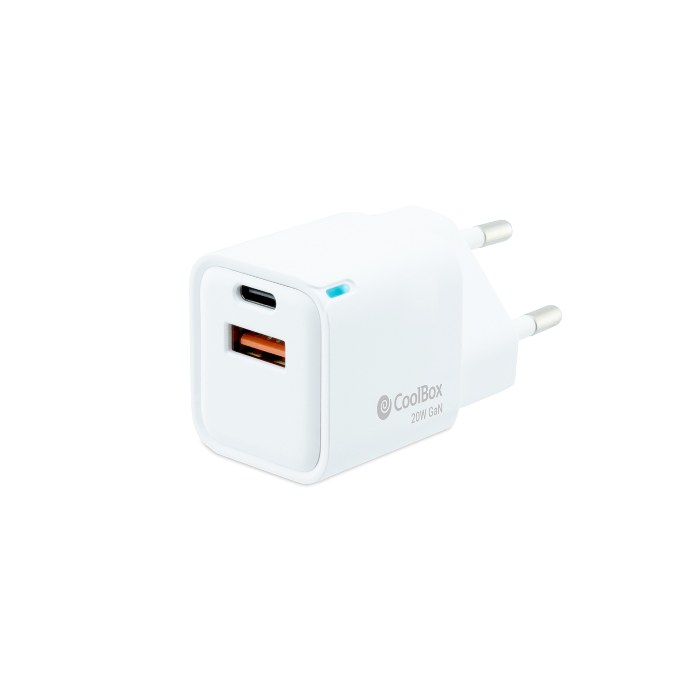 CARGADOR GAN 20W USB-C/USB-A PARED