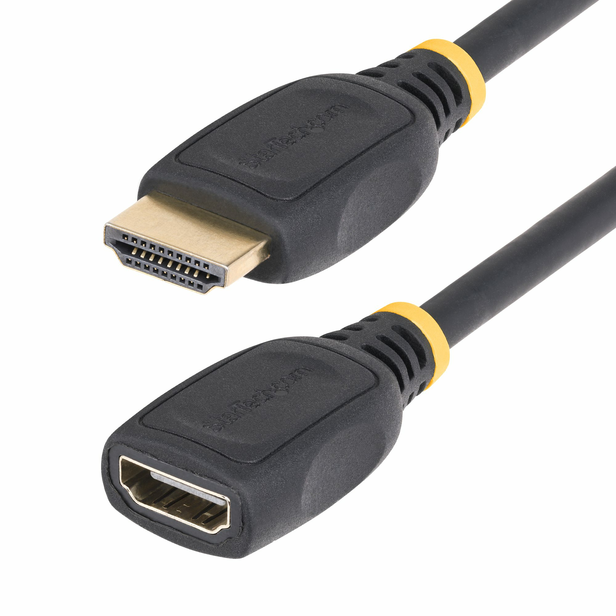 Cable HDMI 2.0 de Extensión Alargador de 18in (0,5m) - Cable HDMI de Alta Velocidad Ahorrador de Puertos - 4K 60Hz - Cable Extensor HDMI Macho a Hembra