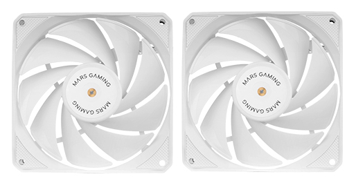 MF-NCLX2, Kit 2x Ventiladores Ultrasilenciosos 120mm, Diseño Aspas Híbridas, Ventiladores 2en1 con Rodamiento FDB de Cobre Hiperbalanceado, Sistema Conexión PWM, Pads Antivibración, Blanco