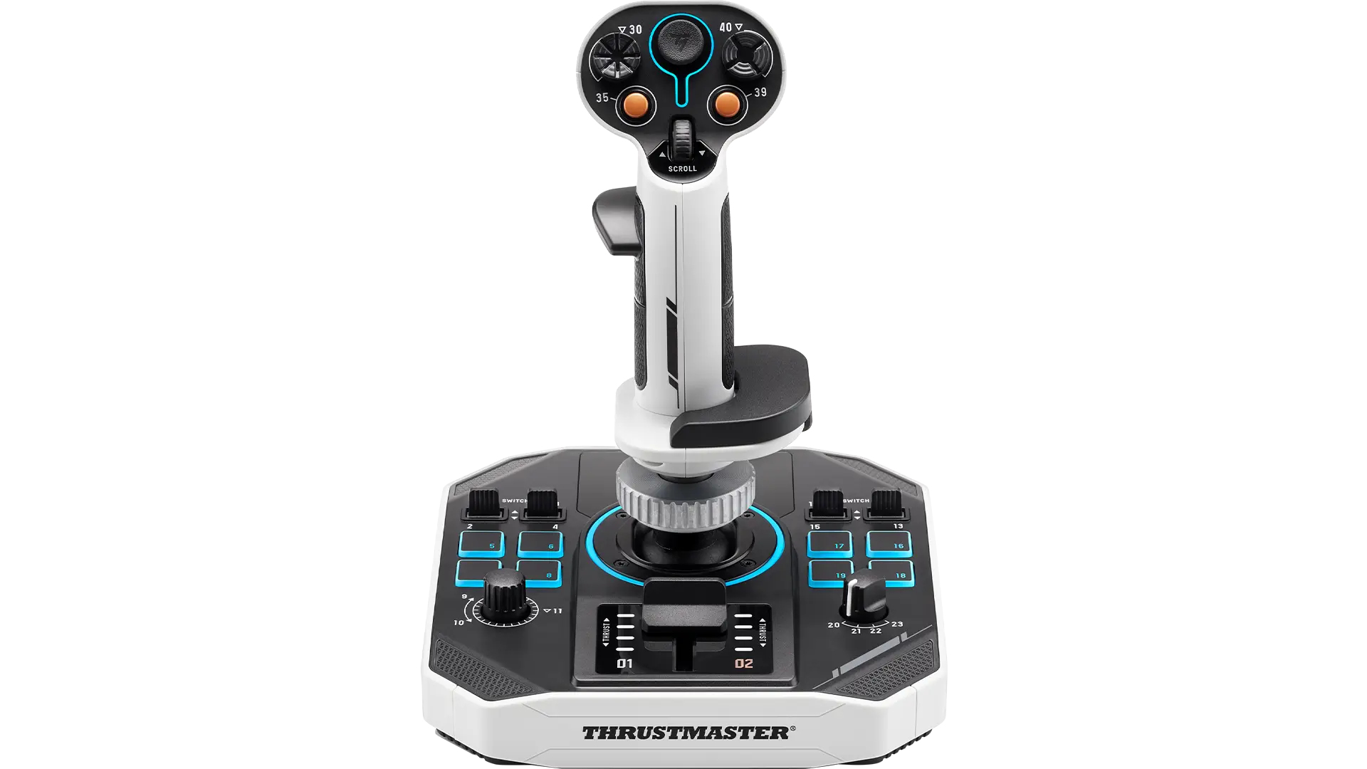 Sol-R 1 Flightstick Negro, Blanco USB Palanca de vuelo Analógico/Digital PC