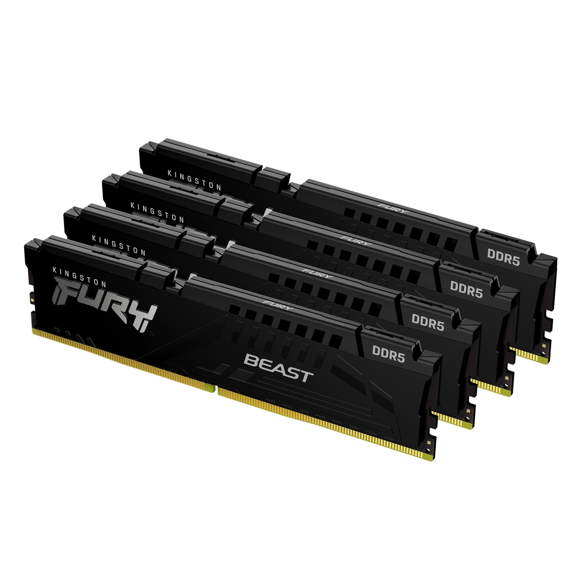 FURY Beast 64GB 6000MT/s DDR5 CL40 DIMM (Kit de 4) Black XMP