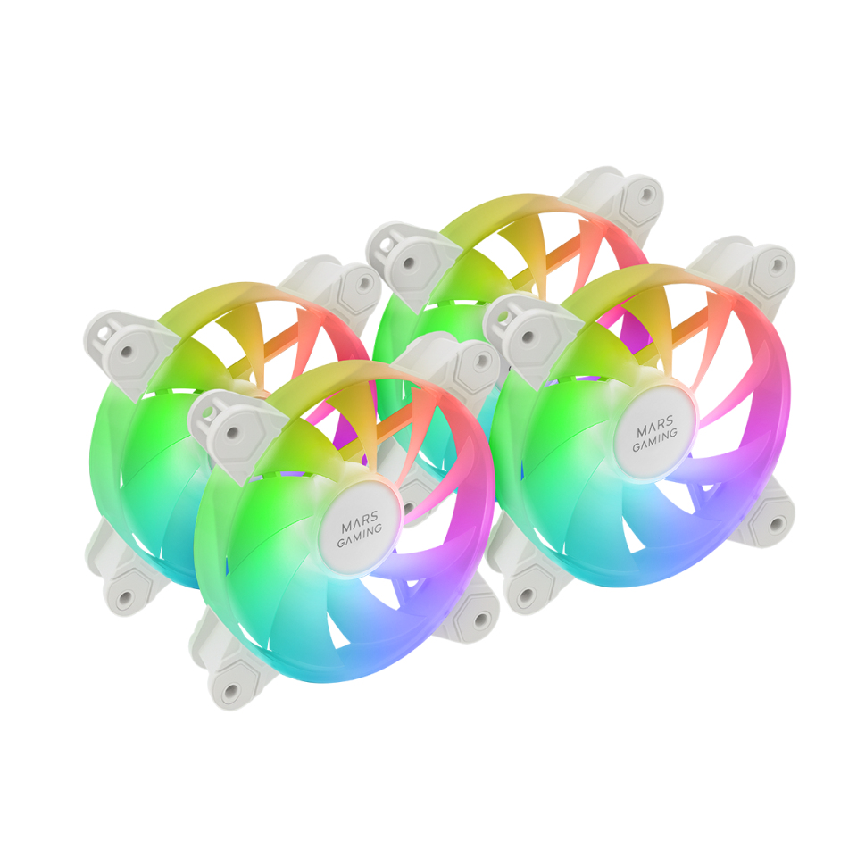 MF-4A Carcasa del ordenador Ventilador 12 cm Blanco 4 pieza(s)