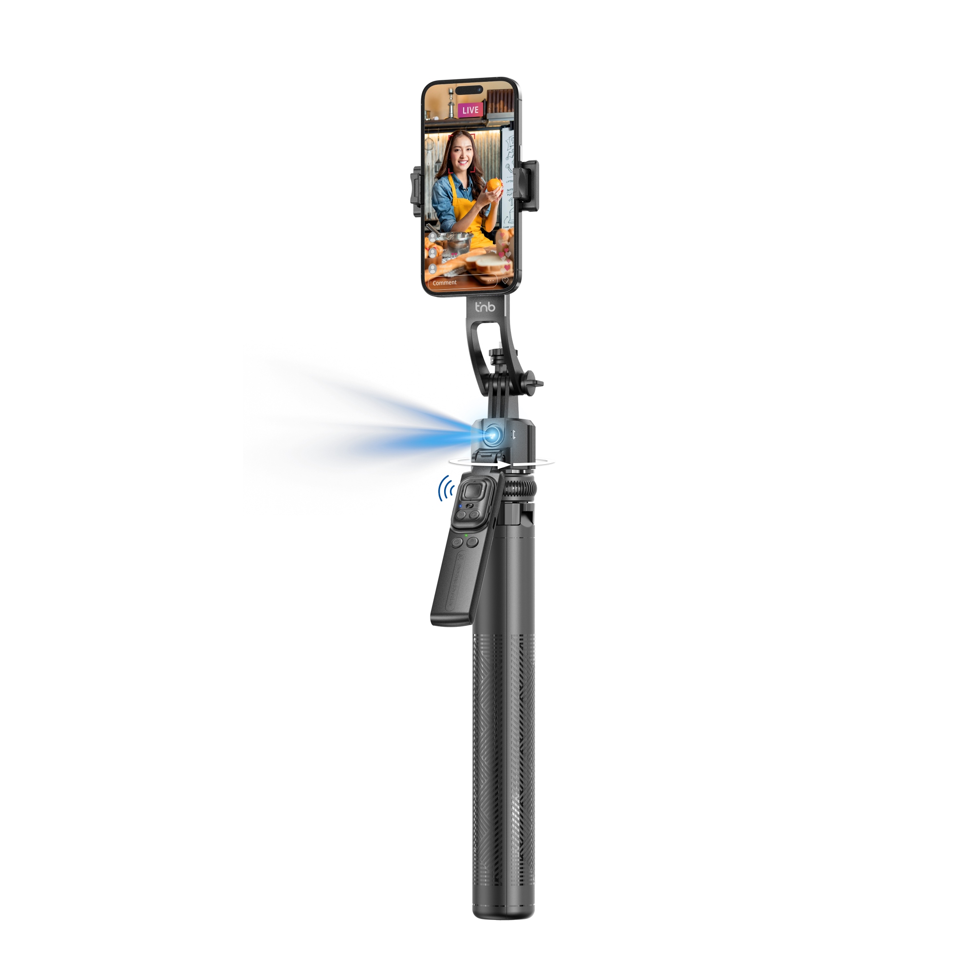 INTRIPODCAM tripode Smartphone 3 pata(s) Negro