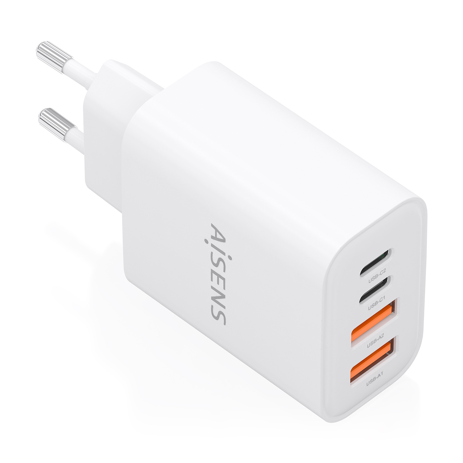 Cargador GaN 32W, 2xUSB-C PD3.0, 2xUSB-A, Blanco