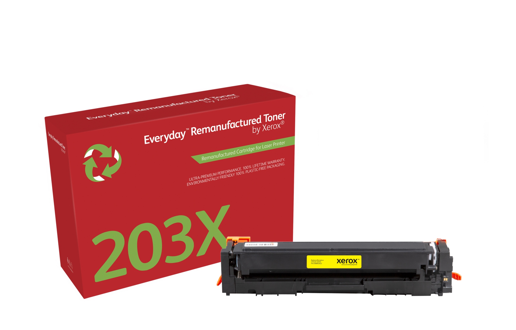 Remanufacturado Everyday Tóner Everyday Amarillo remanufacturado de Xerox es compatible con HP 203X (CF542X), Capacidad alta
