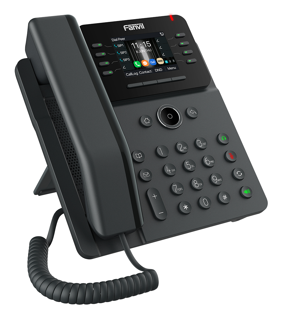 V62W teléfono IP Negro 12 líneas LCD
