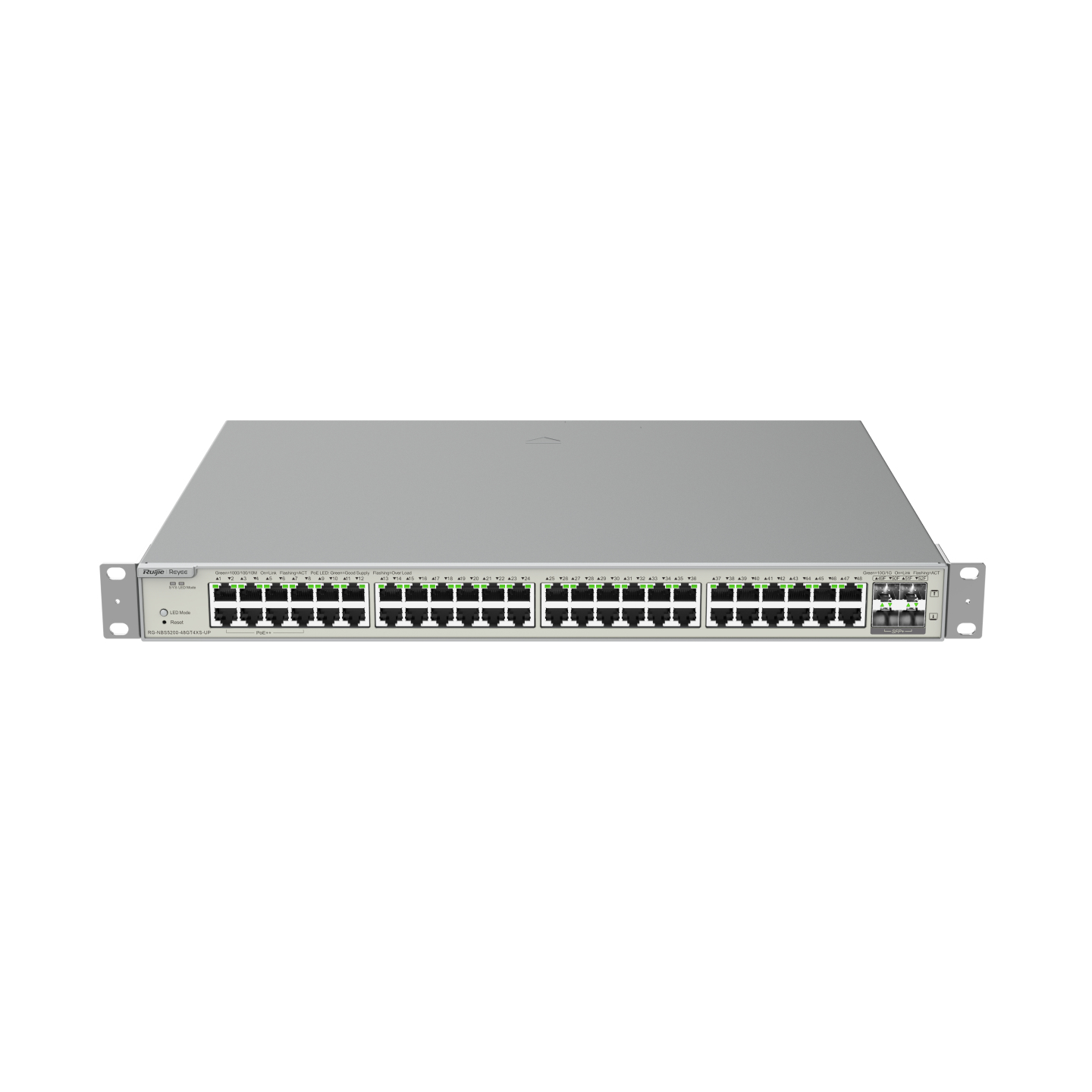 RG-NBS5200-48GT4XS-UP switch Gestionado L3 Gigabit Ethernet (10/100/1000) Energía sobre Ethernet (PoE) Gris