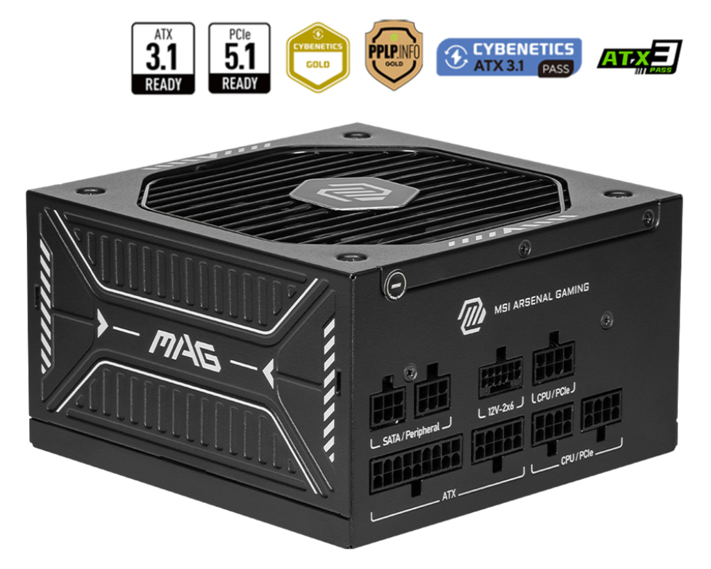 MAG A750GLS PCIE5 unidad de fuente de alimentación 750 W 24-pin ATX ATX Negro