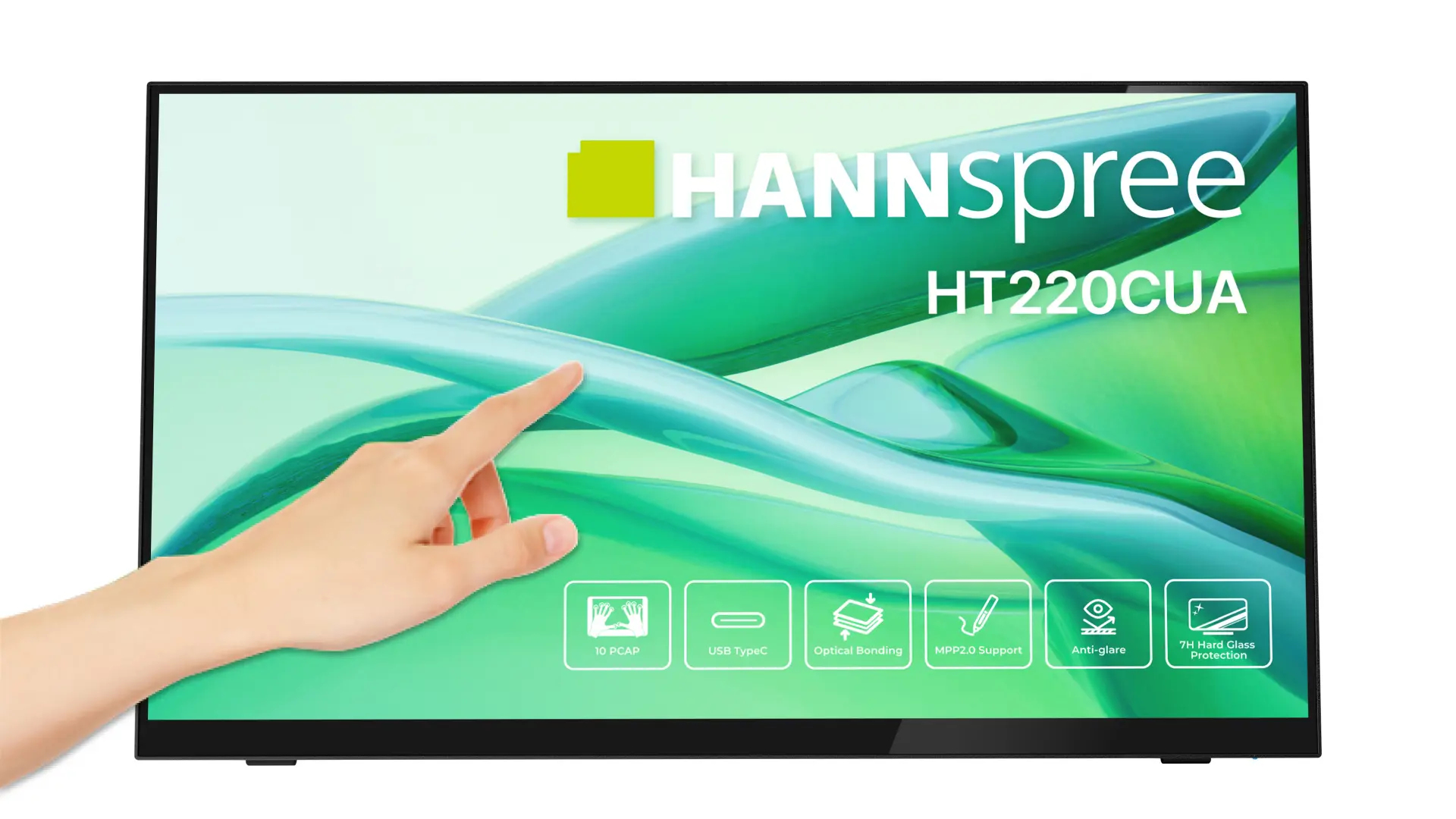 HT220CUA pantalla para PC 54,5 cm (21.4") 1920 x 1080 Pixeles Full HD LED Pantalla táctil Negro