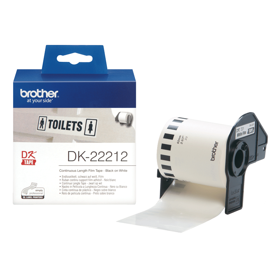 DK-22212 cinta para impresora de etiquetas Negro sobre blanco
