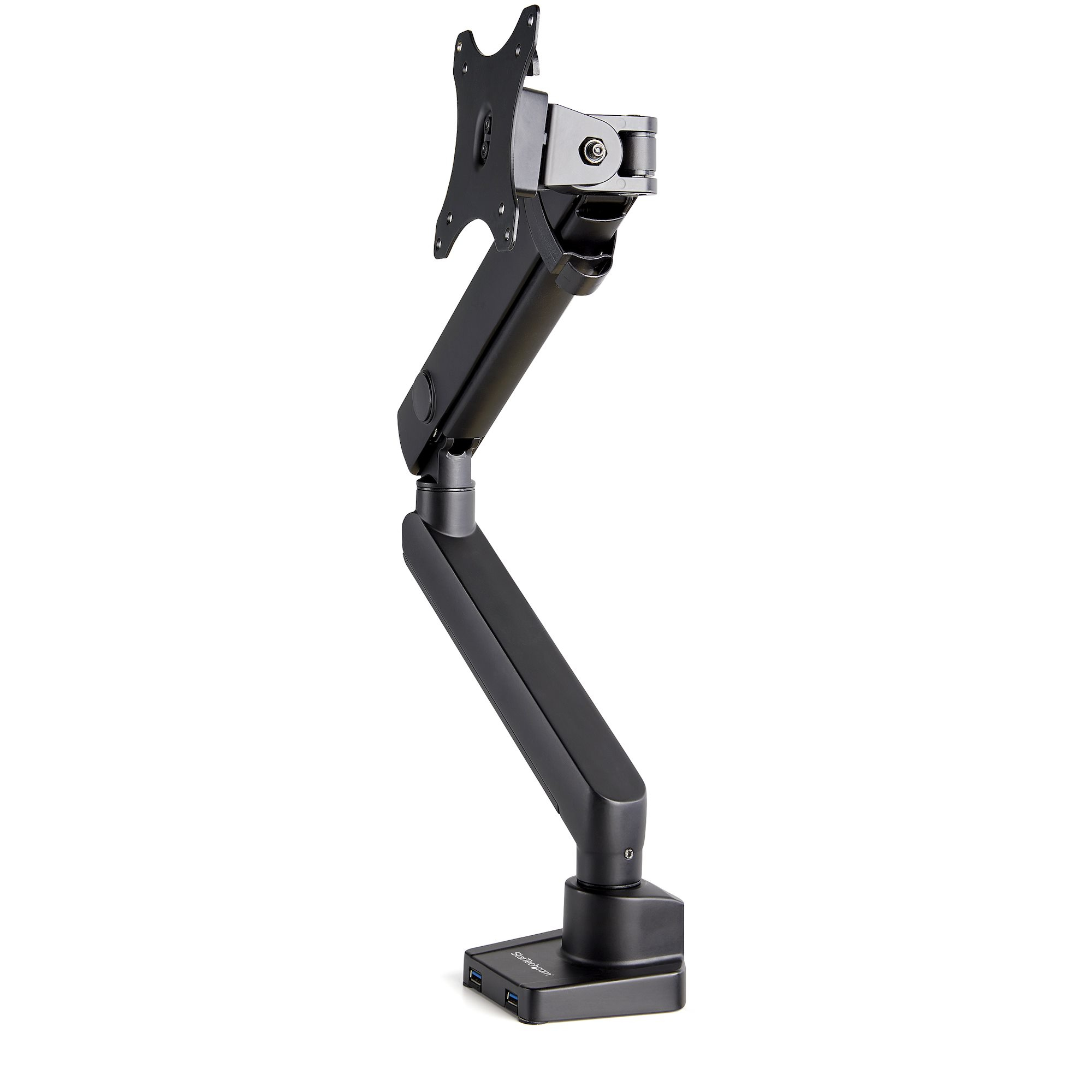 Brazo de Escritorio para Pantalla - Soporte VESA para Monitor hasta 34" (8kg) - Soporte VESA Articulado con Movimiento Total - Hub USB 3.0 de 2 Puertos - Grommet o Abrazadera - Resorte
