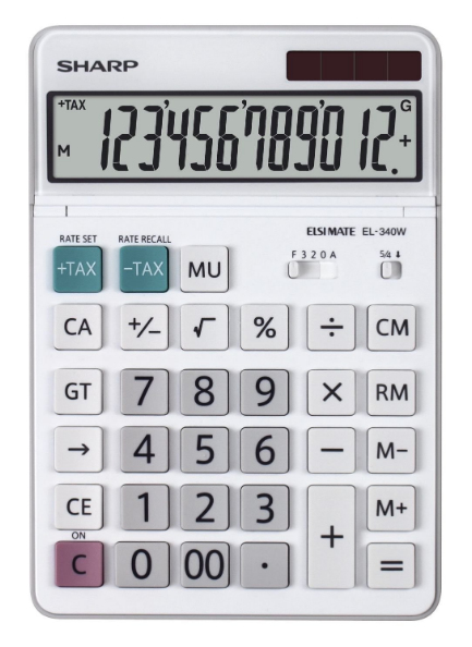 EL-340W calculadora Escritorio Pantalla de calculadora Blanco