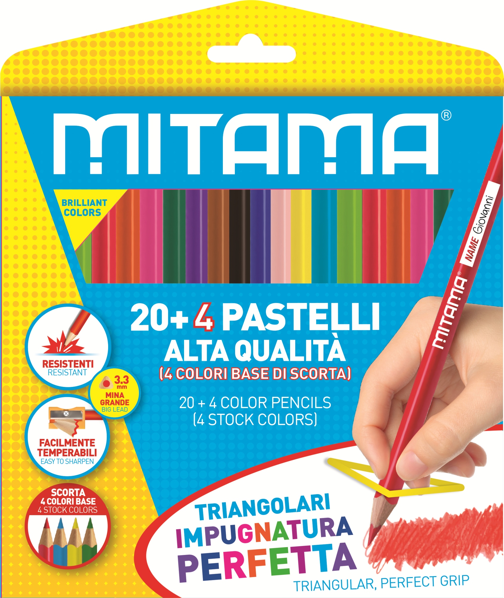 Pastelli Triangolari pz. 24 Multicolor 24 pieza(s)