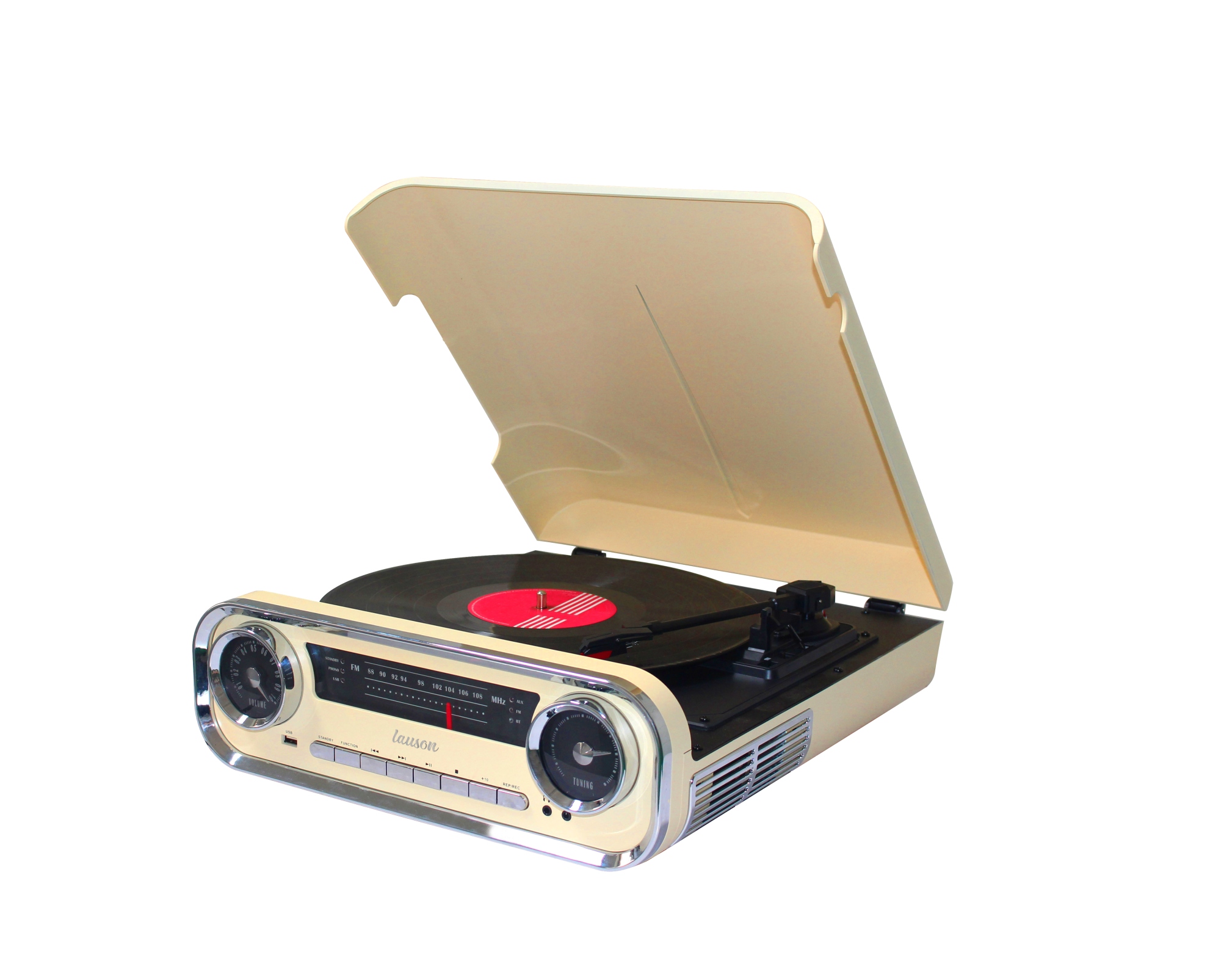 01TT15 tocadisco Tocadiscos de tracción por correa Beige, Negro