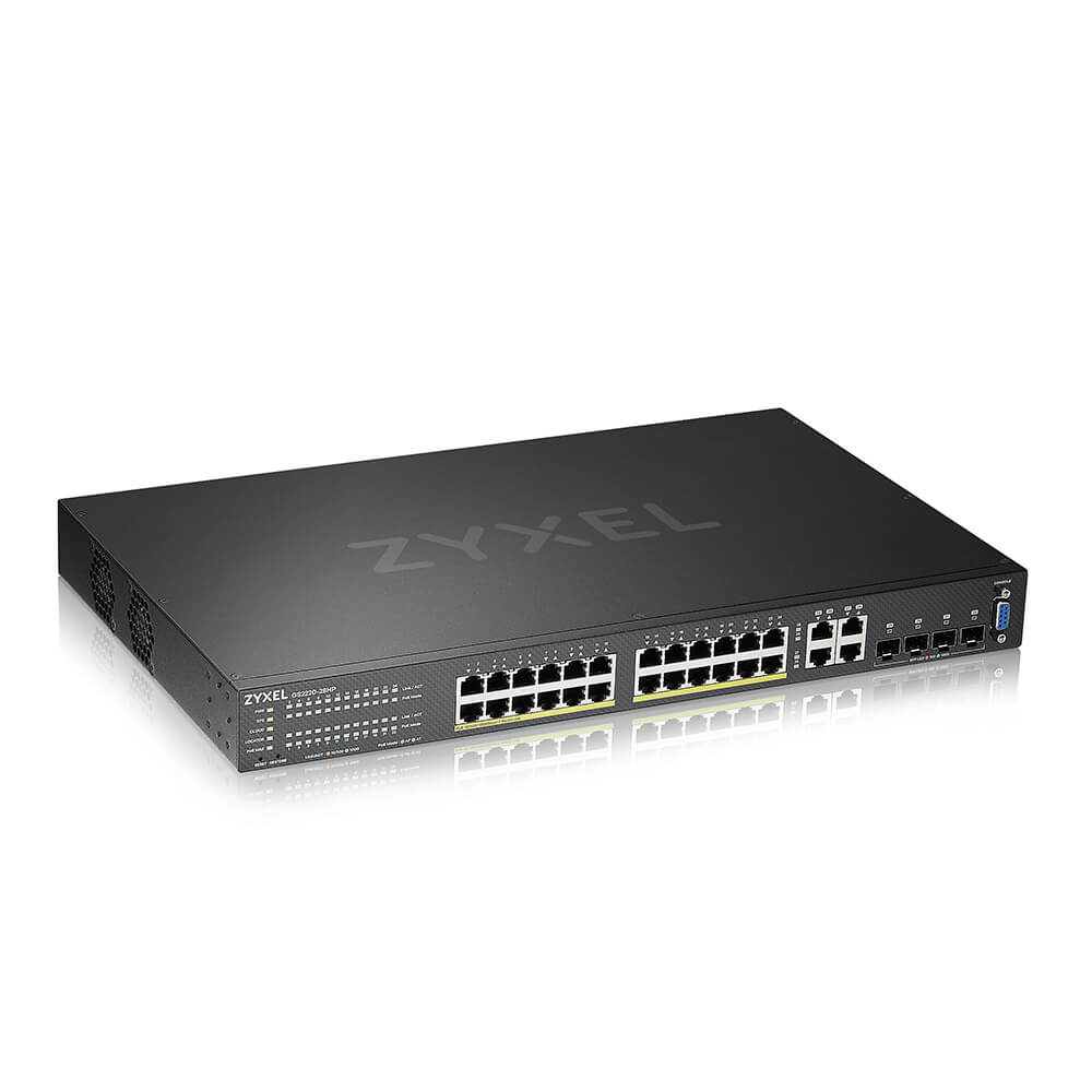 GS2220-28HP-EU0101F switch Gestionado L2 Gigabit Ethernet (10/100/1000) Energía sobre Ethernet (PoE) Negro