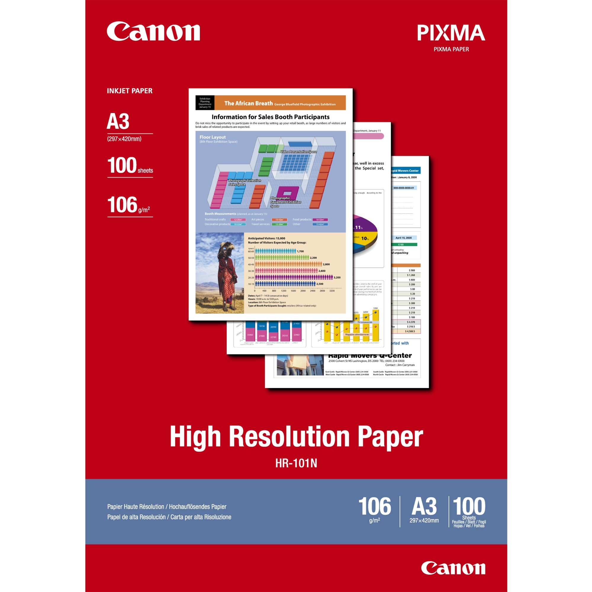 1033A005 papel para impresora de inyección de tinta A3 (297x420 mm) 100 hojas