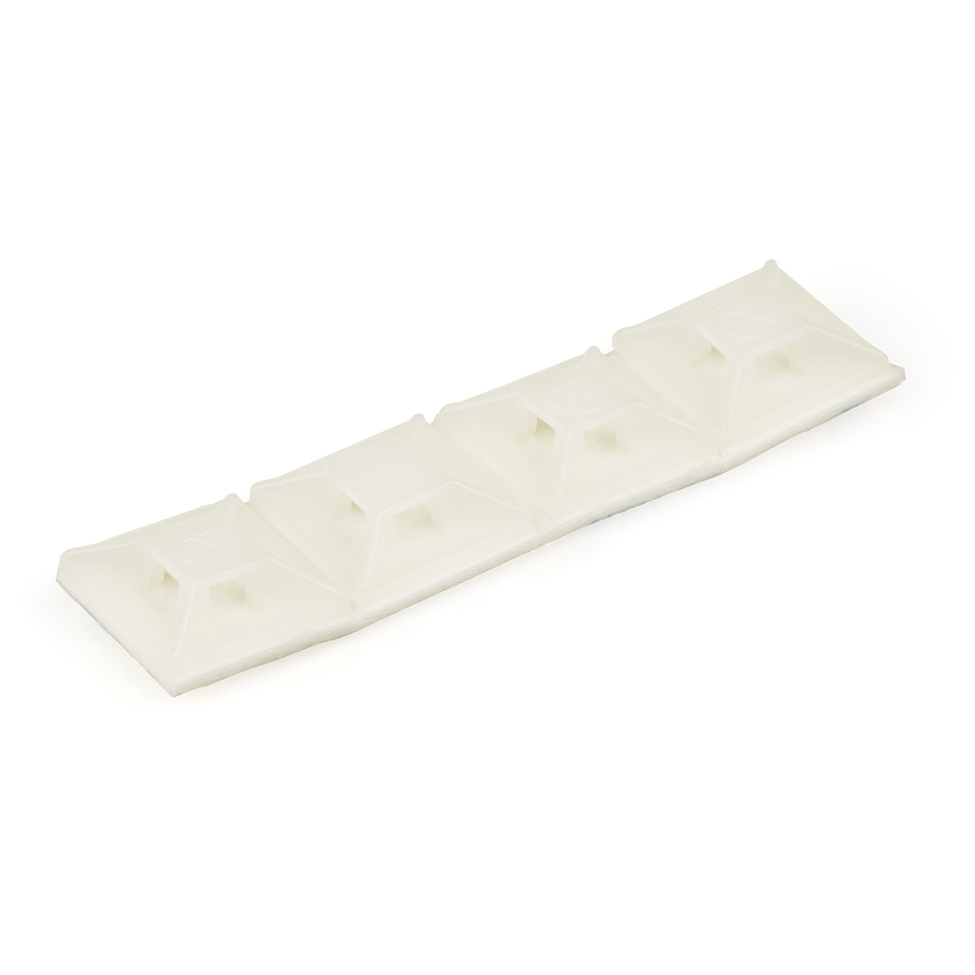 Paquete de 100 Soportes con Cinta Adhesiva para Bridas de Cableado de 3,2mm de Ancho - Soportes para Cableado Eléctrico o de Red con Clasificación de Fuego 94V-2 y UL - TAA