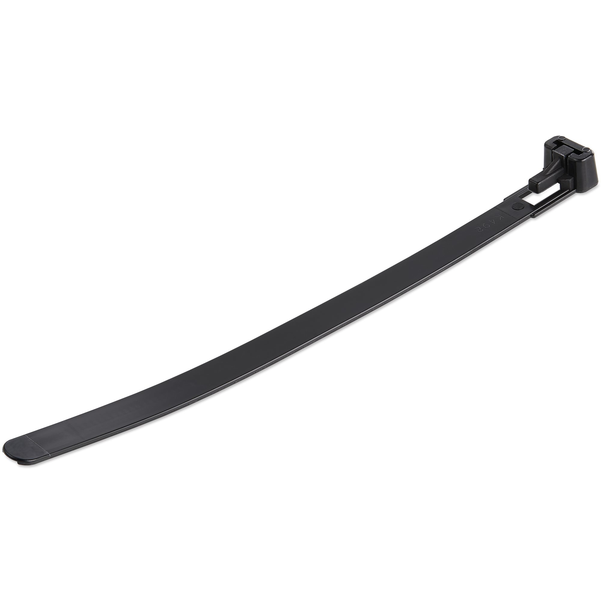 Bridas reutilizables de 15cm para cables - 7 mm de ancho, 35 mm de diámetro, soportan 22 kg de tensión, de nylon, para interior/ext., 94V-2/UL, paquete de 100 - negras