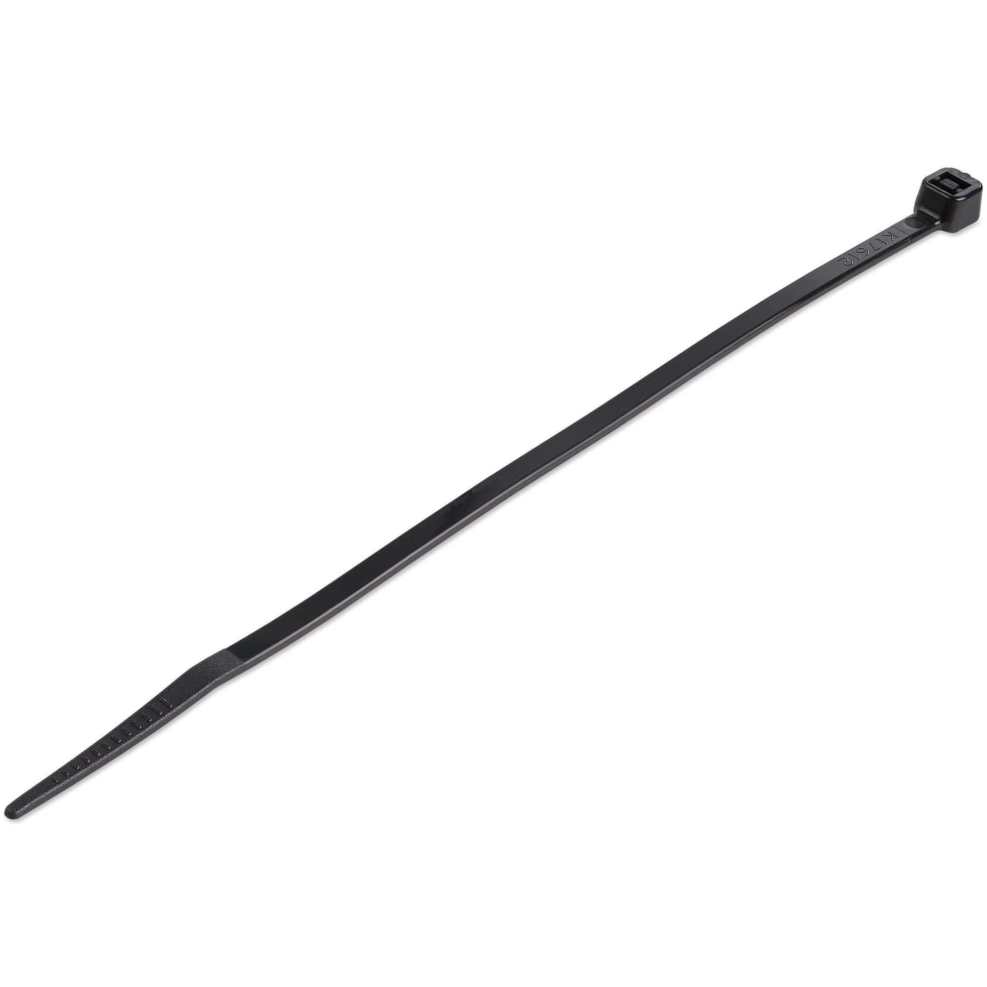 Paquete de 100 Bridas de Cable Autoblocantes de Nailon de 15cm - Sujetacables - Ancho 3,6mm - Diámetro de Haz 39mm - Resistencia a Tracción 18kg - Punta Curva - Negro - Listado UL - TAA