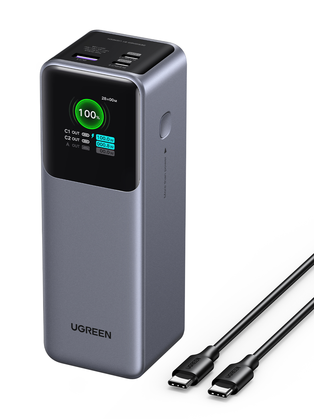 25000mAh 200W Fast Charging Powerbank Gris