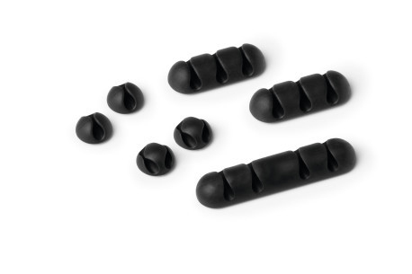Cavoline Clip Mix Escritorio Soporte para cables Negro