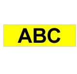 Strong Adhesive Gloss Laminated Tape - 9mm, Black/Yellow cinta para impresora de etiquetas TZ