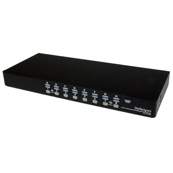 Conmutador Switch KVM 1U OSD y Cables 16 puertos USB A Vídeo VGA HD15