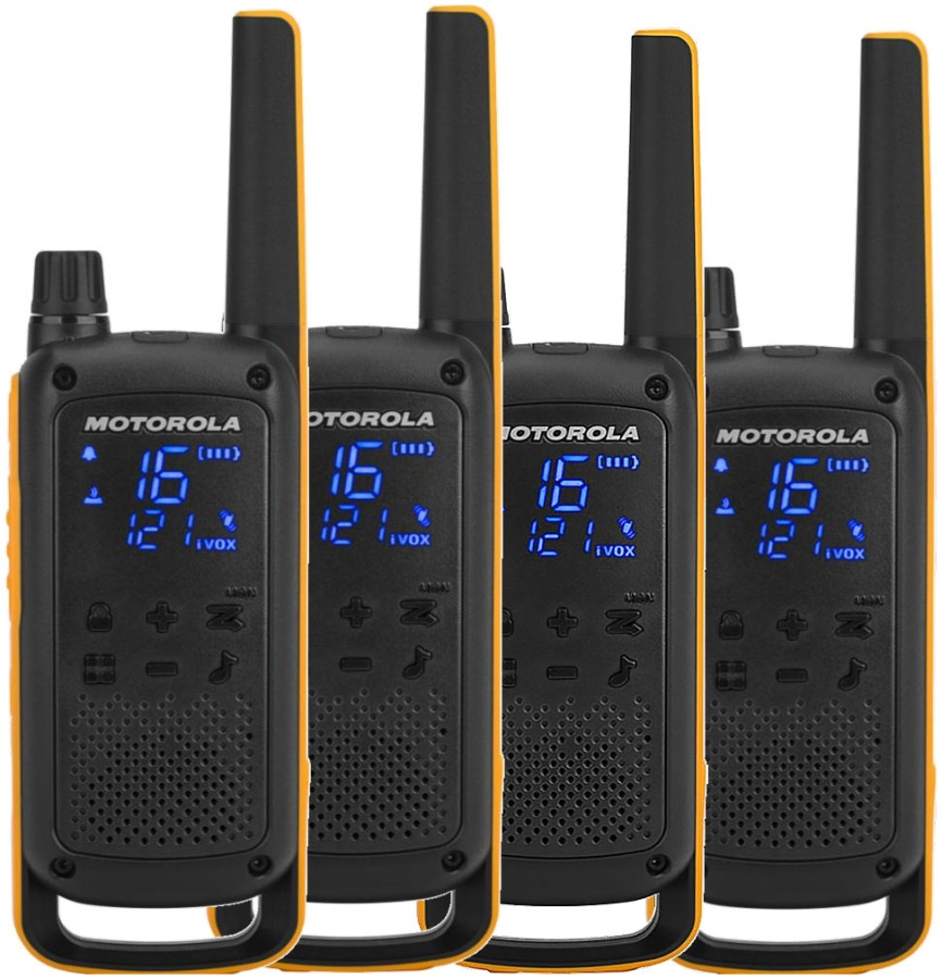 Talkabout T82 Extreme Quad Pack two-way radios 16 canales Negro, Naranja
