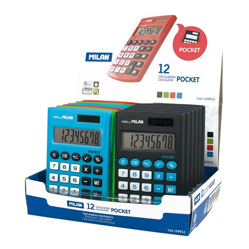 159912 calculadora Bolsillo Calculadora básica Multicolor
