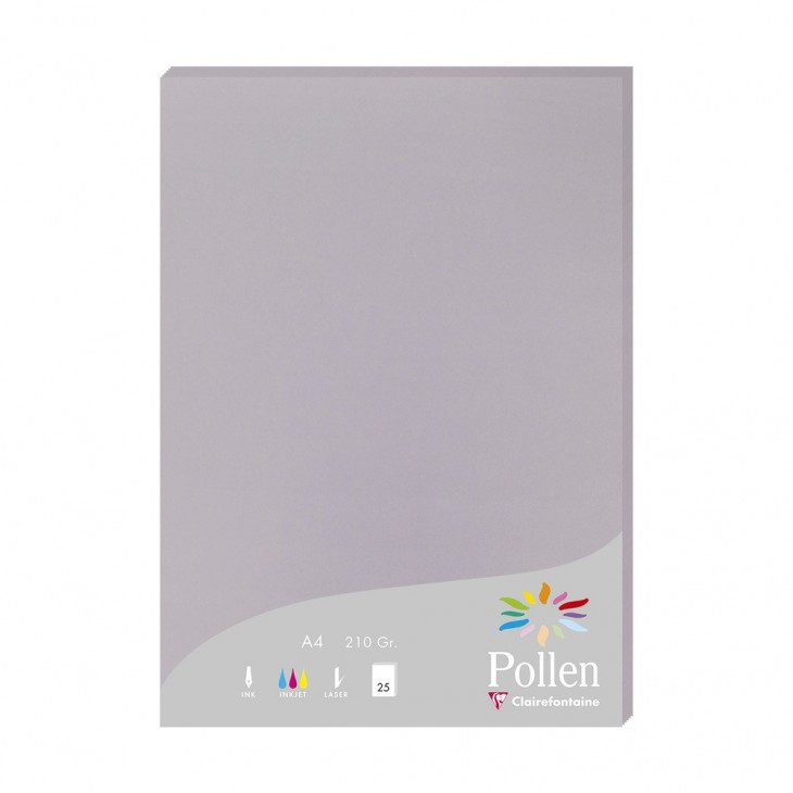 Pollen papel para impresora de inyección de tinta A4 (210x297 mm) 25 hojas Gris