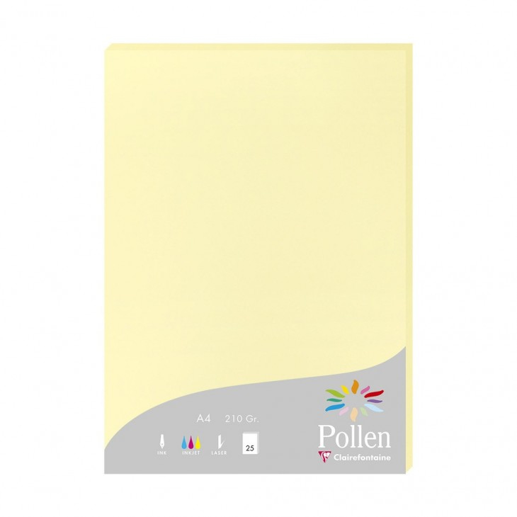 Pollen papel para impresora de inyección de tinta A4 (210x297 mm) 25 hojas Amarillo