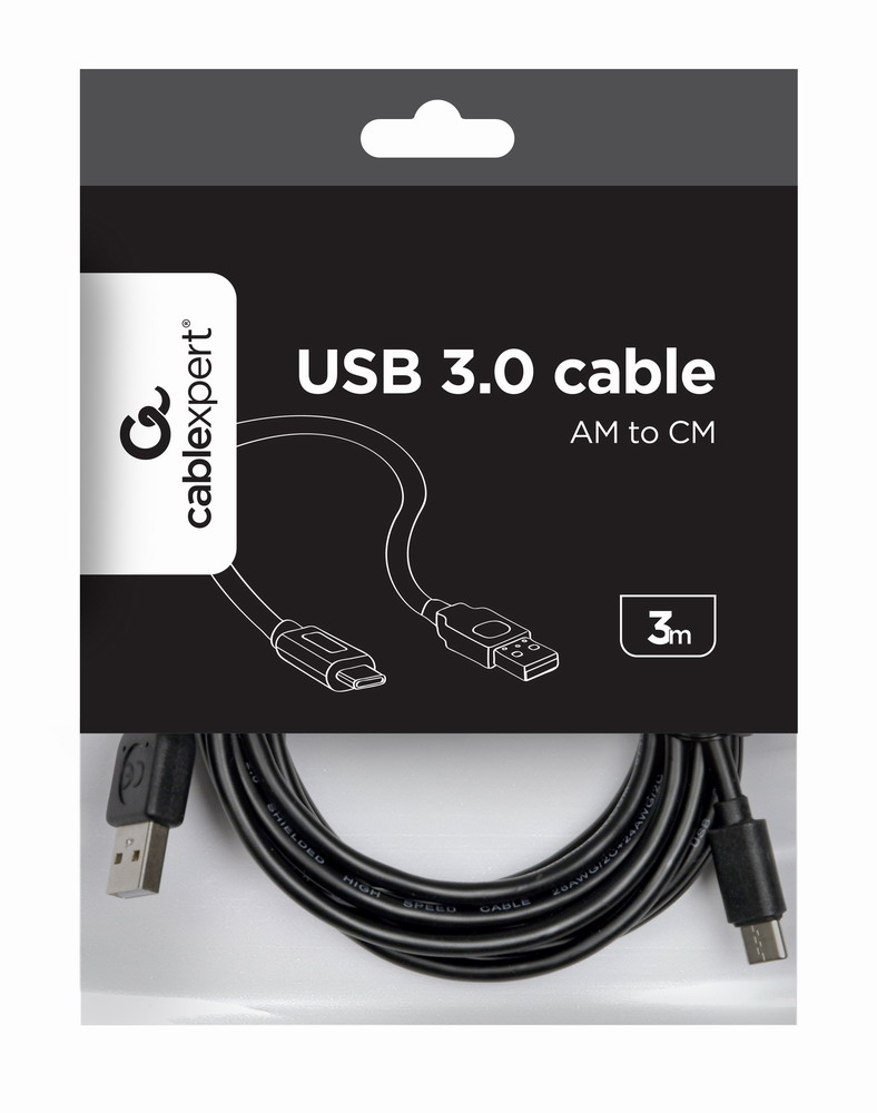 CCP-USB2-AMCM-10 cable USB USB 2.0 3 m USB A USB C 0,48 Gbit/s Negro