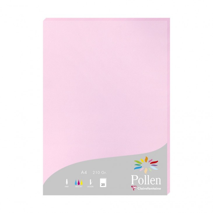 Pollen papel para impresora de inyección de tinta A4 (210x297 mm) 25 hojas Rosa