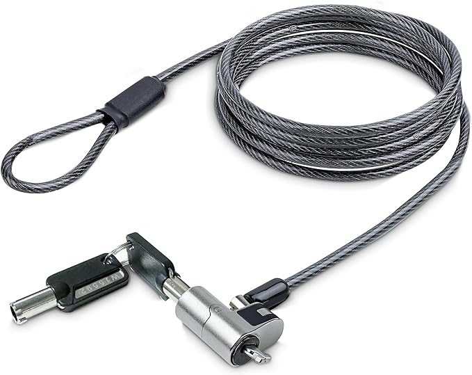 LL-NOTEBOOK-LOCK-NANO cable antirrobo Negro, Acero 1,8 m