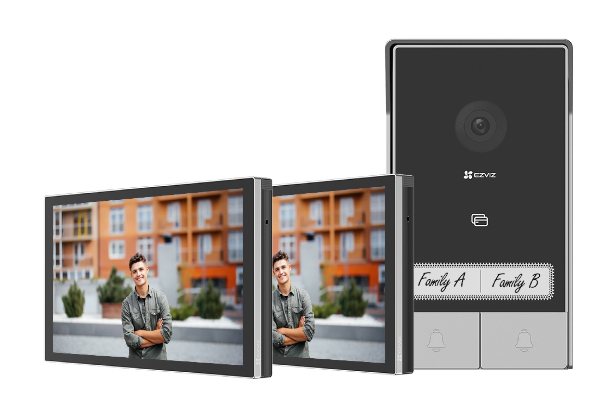 Kit HP7 sistema de intercomunicación de video 17,8 cm (7") Negro, Plata